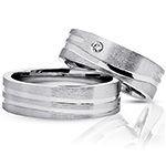 حلقه ست عروسی طلای سفید با نگین الماس برلیان مدل: srd1126