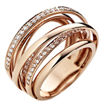 انگشتر الماس زنانه جواهر با طلای رزگلد 18 عیار خاص و شیک مدل: ring2028