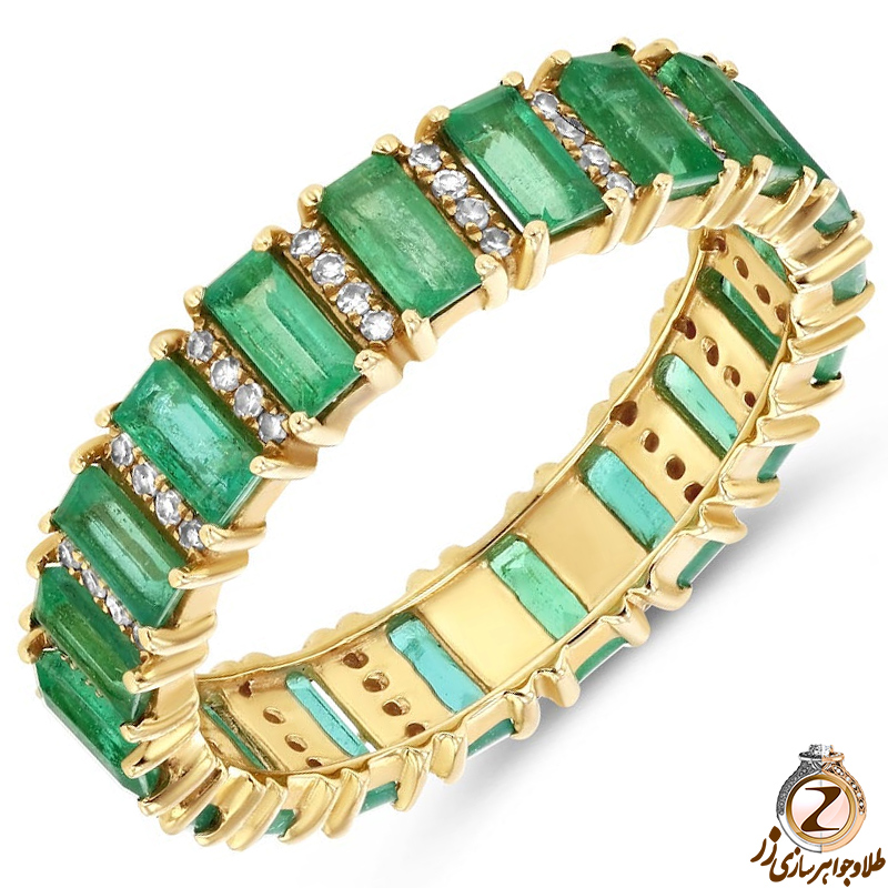 خرید و فروش رینگ انگشتر نگین دار طلا زنانه جدید و جواهر برلیان و زمرد به همراه قیمت آنلاین در سایت زر