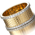 انگشتر الماس تراش برلیان زنانه با طلای زرد مات 18 عیار مدل: ring2027