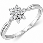 حلقه طلای فلاور (flower) با نگین الماس تراش برلیان مدل : eng2149