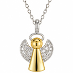 آویز بچه گانه جواهر با نگین الماس تراش برلیان طرح فرشته (angel) مدل: pgb2054
