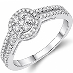 حلقه فلاور (flower) جواهر با نگین الماس تراش برلیان مدل : eng2200