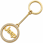 جاسوئیچی طلا و جواهر با نگین برلیان طرح جیپ (jeep): مدل kgd1028