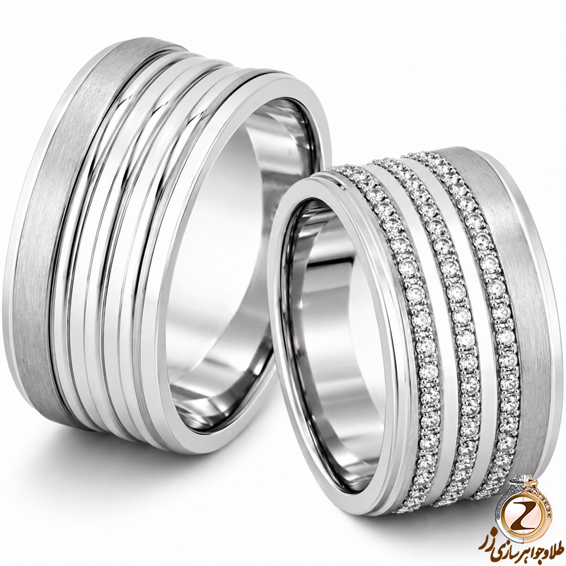 حلقه ازدواج طلای سفید