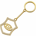 جاسوئیچی طلا و جواهر با نگین برلیان طرح کیاموتورز (KIA): مدل kgd1044
