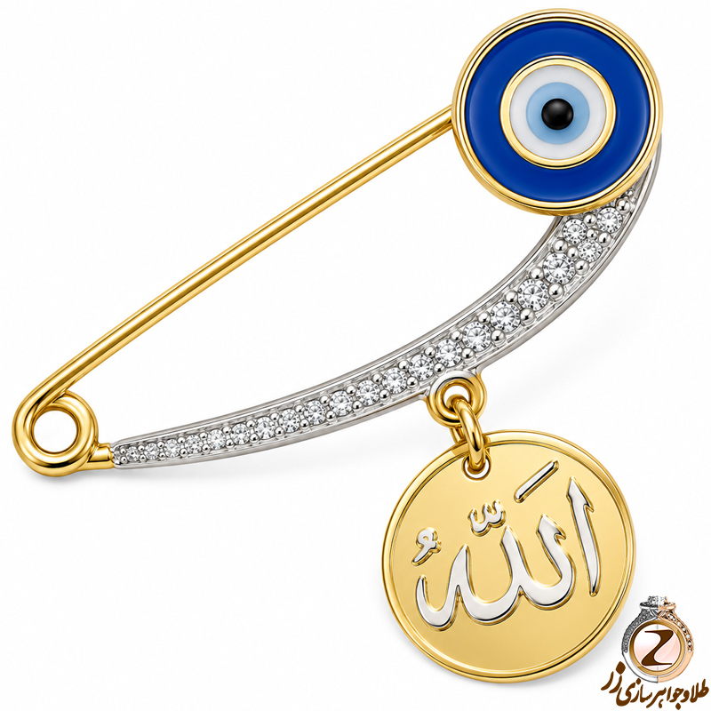 خرید و قیمت سنجاق سينه طلا نوزاد الله 