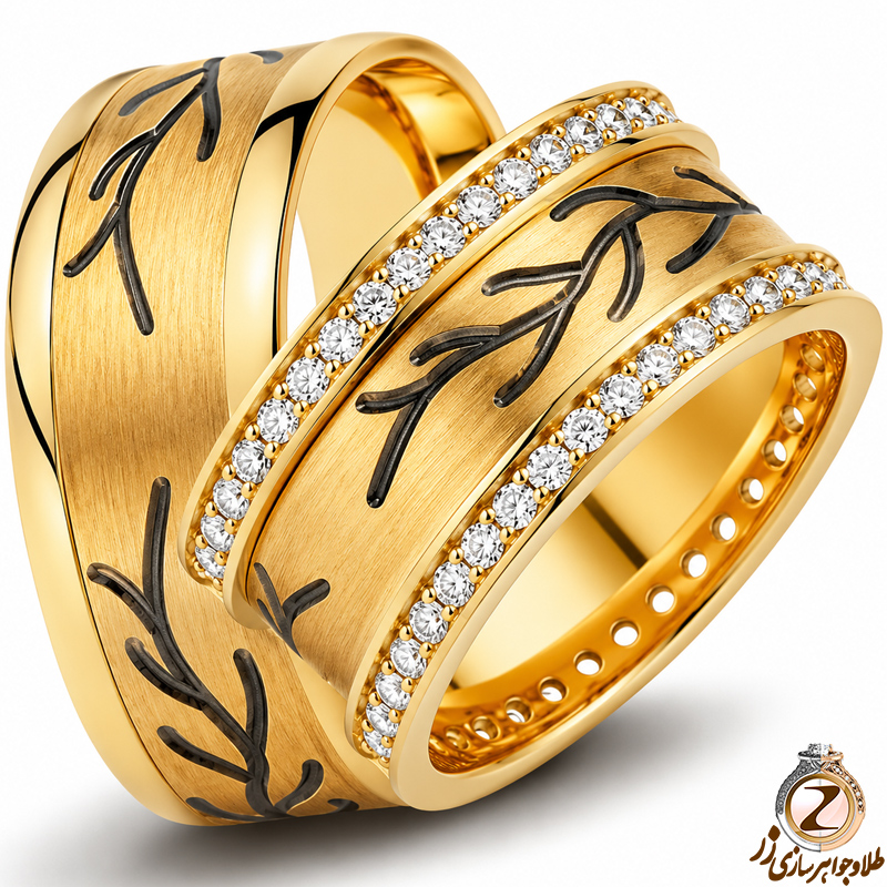 حلقه ازدواج طلا عروس و داماد