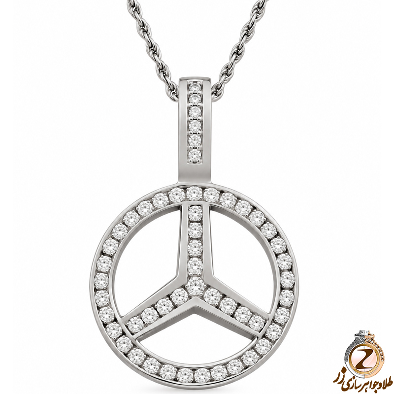 آویز بنز مردانه,گردنی مردانه,پلاک طلای مردانه