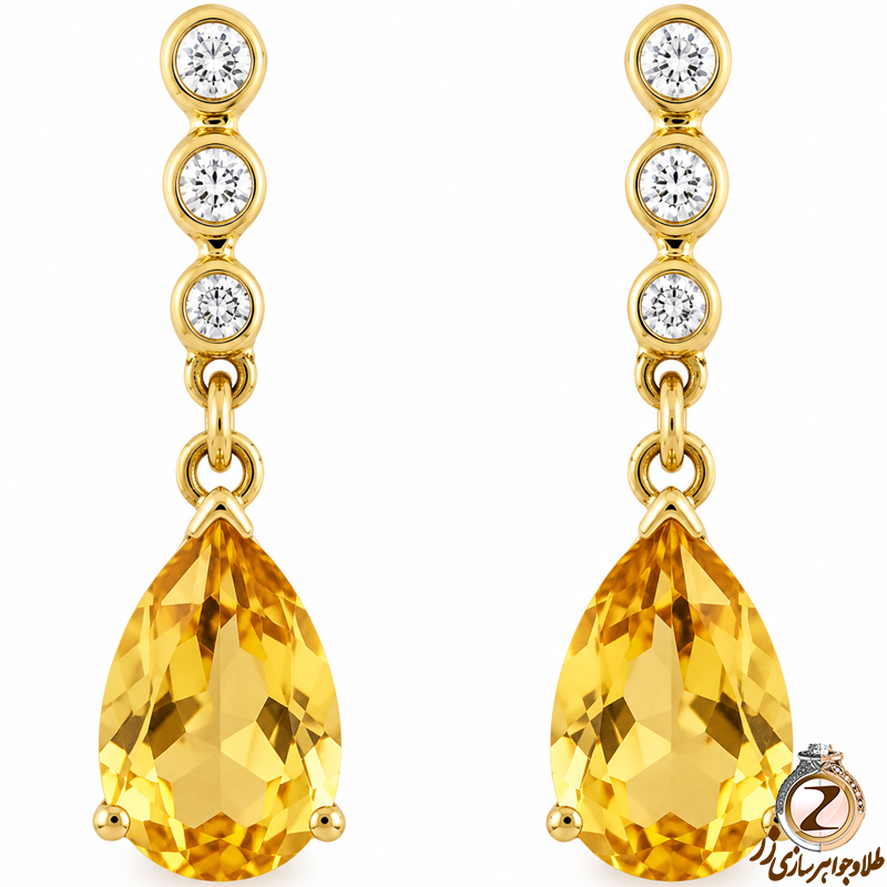 گوشواره طلای زنانه,گوشواره زنانه,گوشواره جواهر
