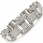 دستبند مردانه جواهر با نگین الماس تراش برلیان مدل: bdm1059